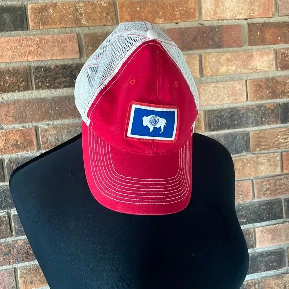Red‎ White and Blue Bison Flag Hat